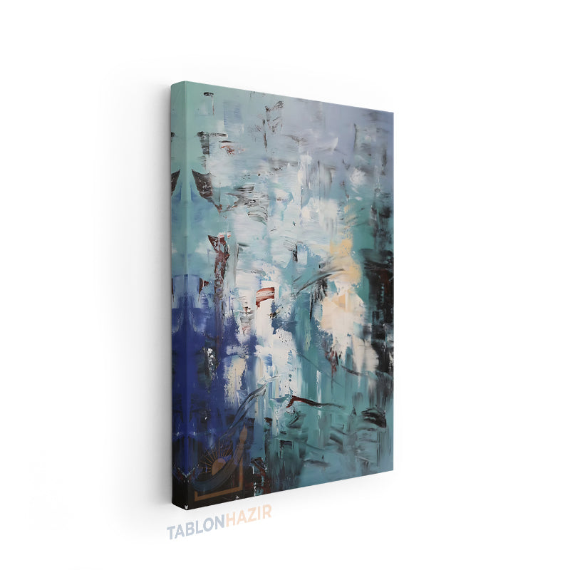 Dikey Kanvas Tablo Salon Duvar Tablosu Soyut 0010 Yeni Ev Hediyesi Ofis Tablosu