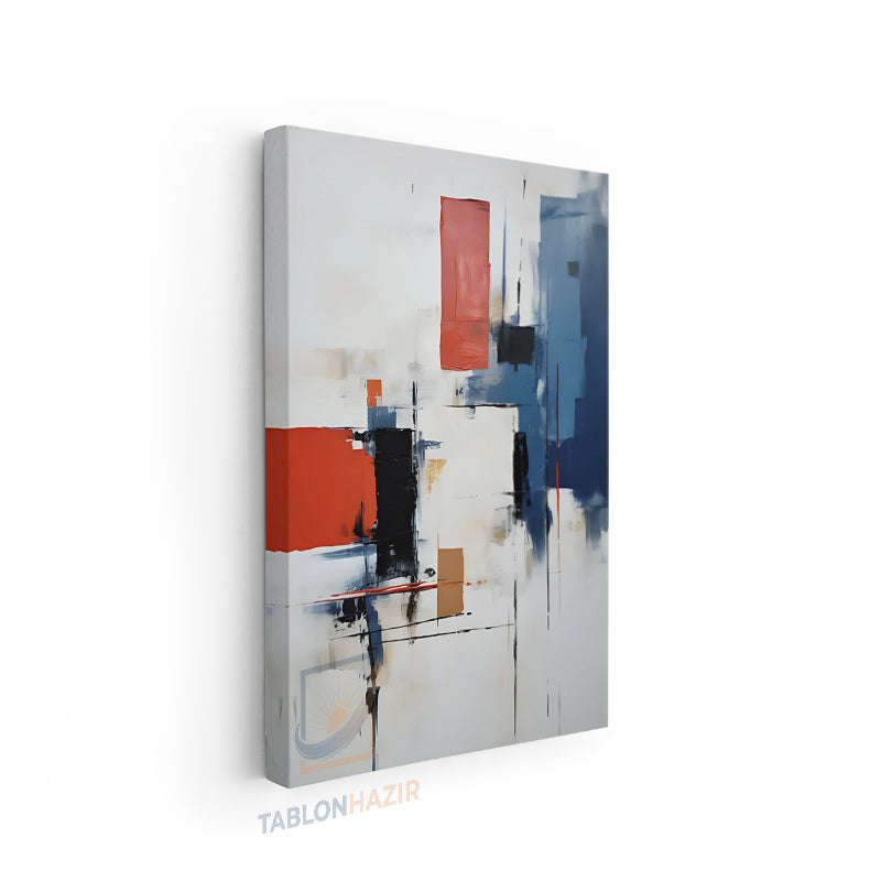 Dikey Kanvas Tablo Salon Duvar Tablosu Soyut 0013 Yeni Ev Hediyesi Ofis Tablosu