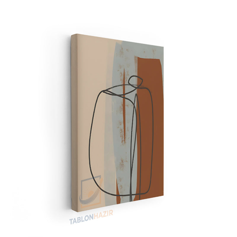 Dikey Kanvas Tablo Salon Duvar Tablosu Soyut 0022 Yeni Ev Hediyesi Ofis Tablosu