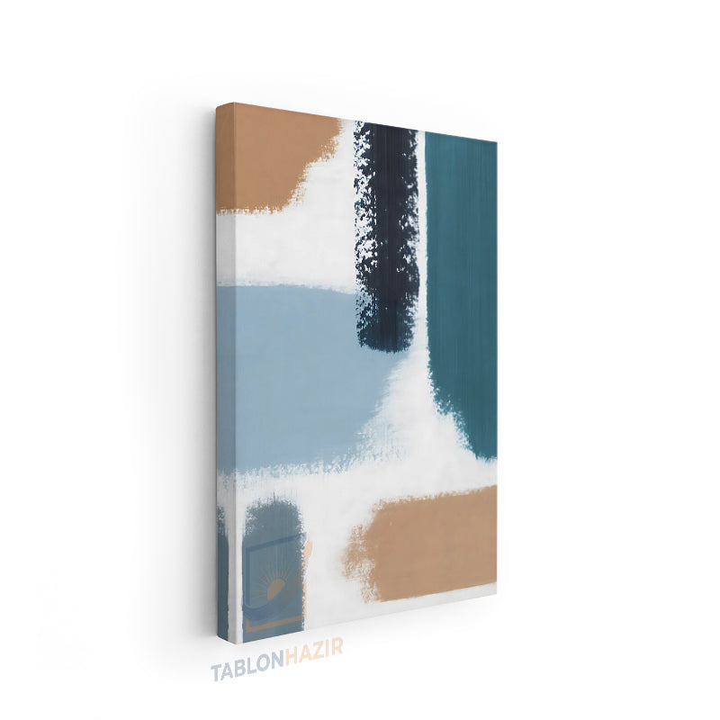 Dikey Kanvas Tablo Salon Duvar Tablosu Soyut 0030 Yeni Ev Hediyesi Ofis Tablosu