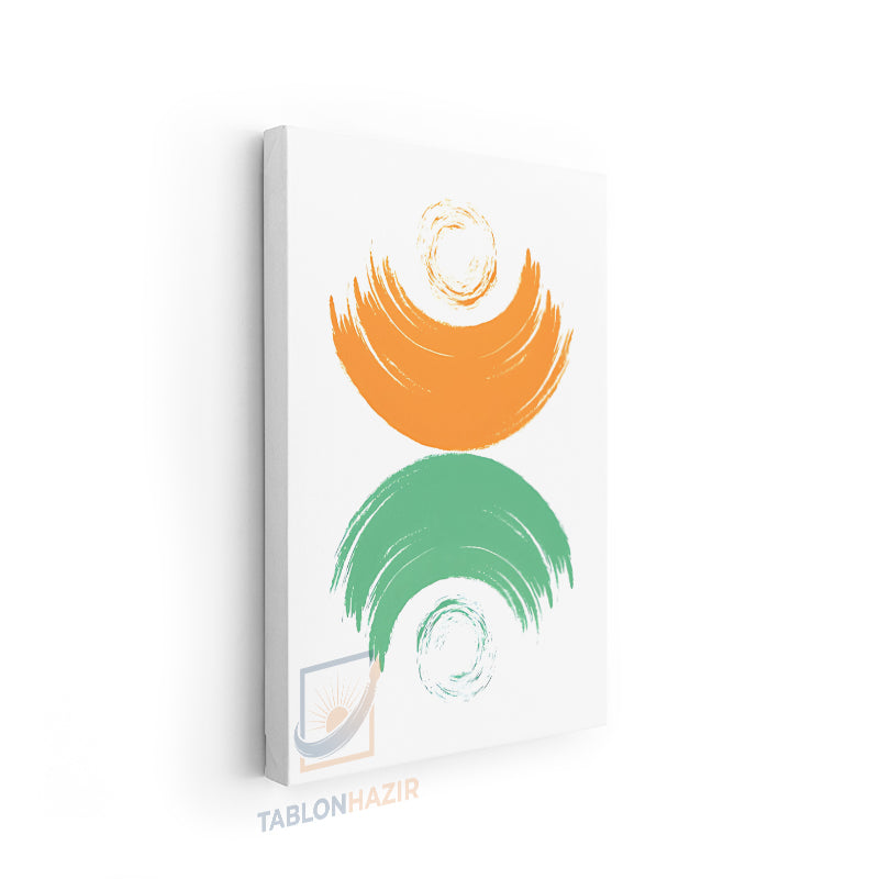 Dikey Kanvas Tablo Salon Duvar Tablosu Soyut 0032 Yeni Ev Hediyesi Ofis Tablosu