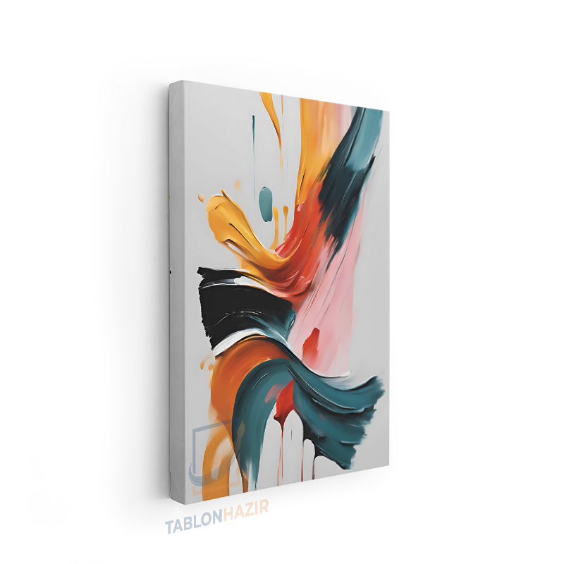 Dikey Kanvas Tablo Salon Duvar Tablosu Soyut 0036 3 Yeni Ev Hediyesi Ofis Tablosu