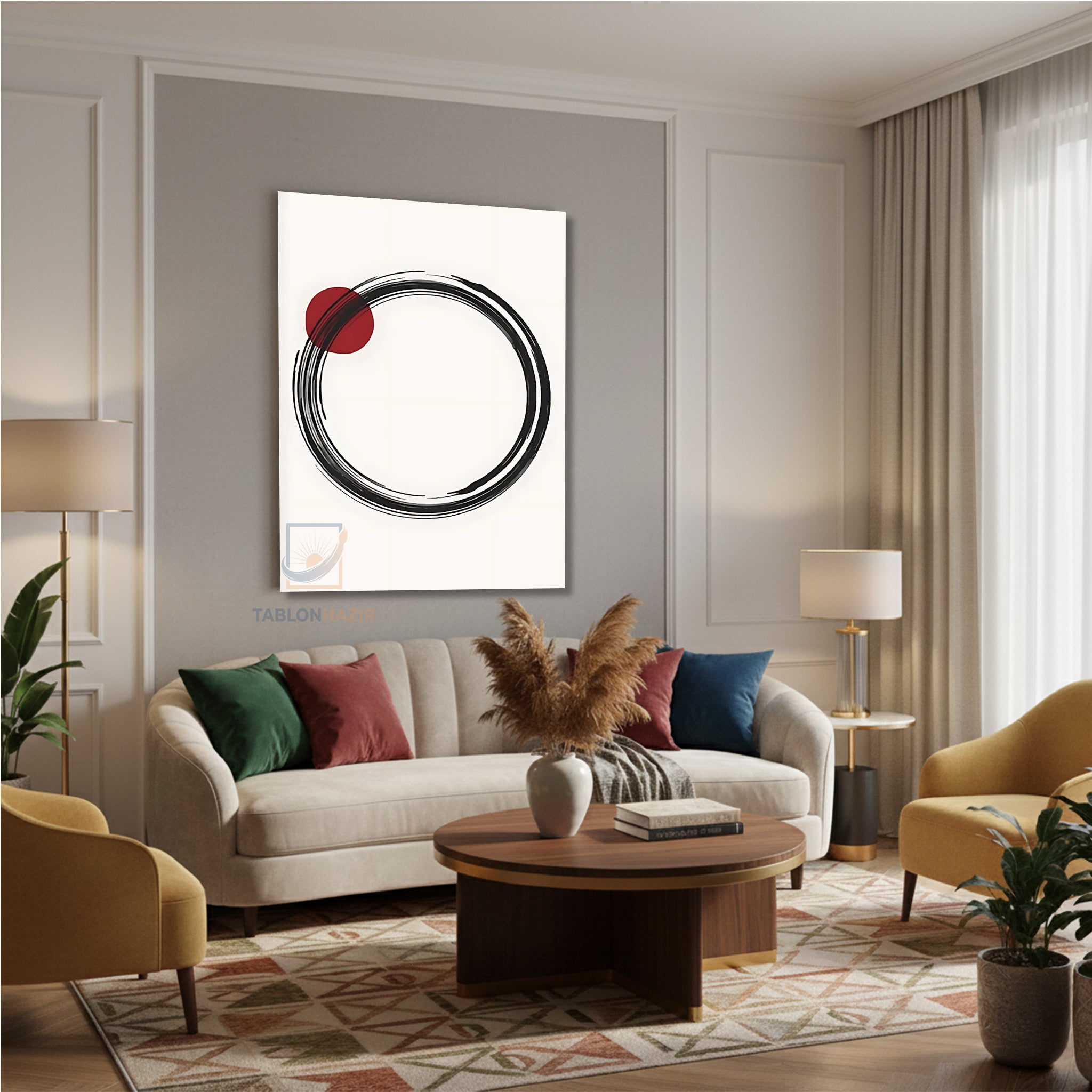 Dikey Kanvas Tablo Salon Duvar Tablosu Soyut 0037 1 Yeni Ev Hediyesi Ofis Tablosu