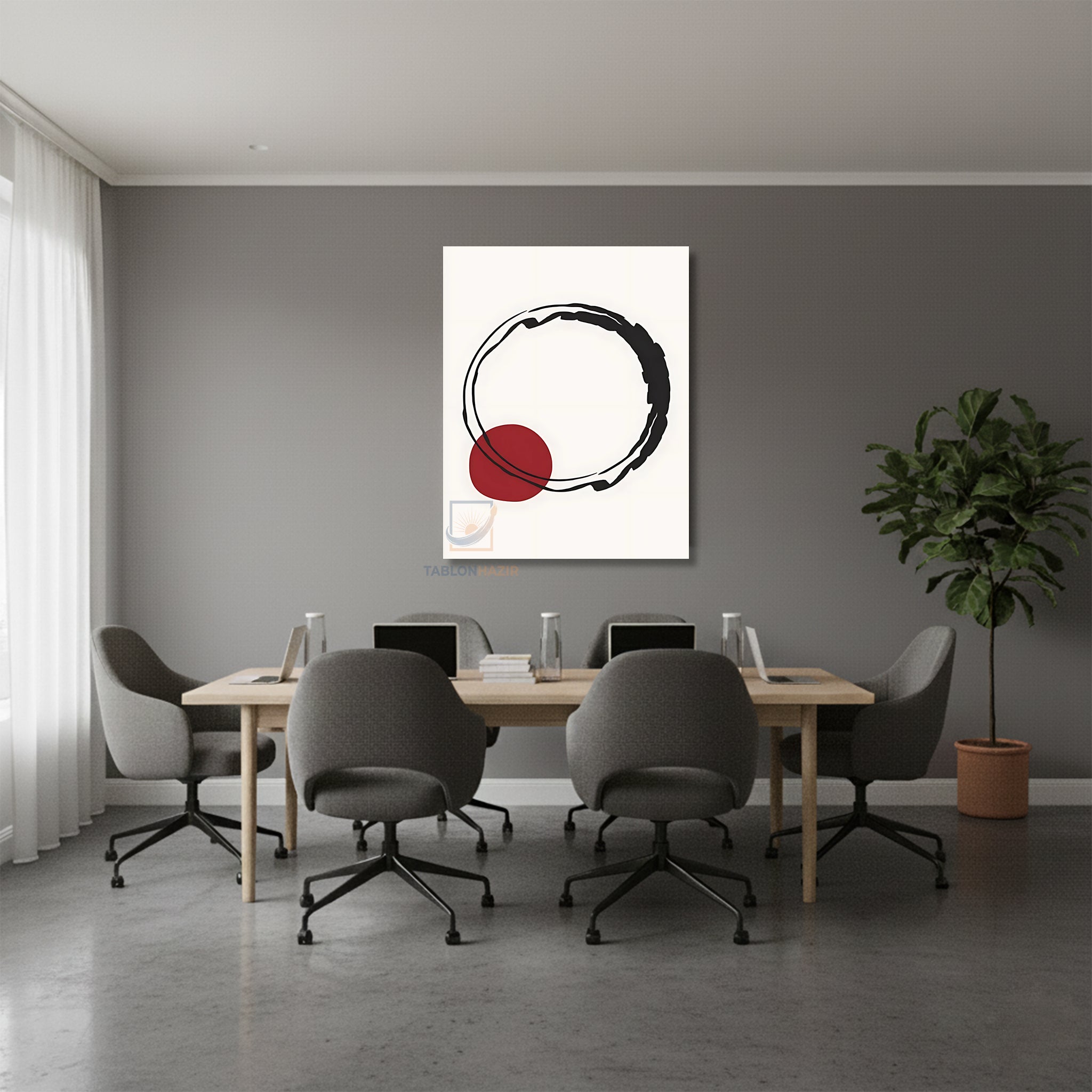 Dikey Kanvas Tablo Salon Duvar Tablosu Soyut 0037 2 Yeni Ev Hediyesi Ofis Tablosu