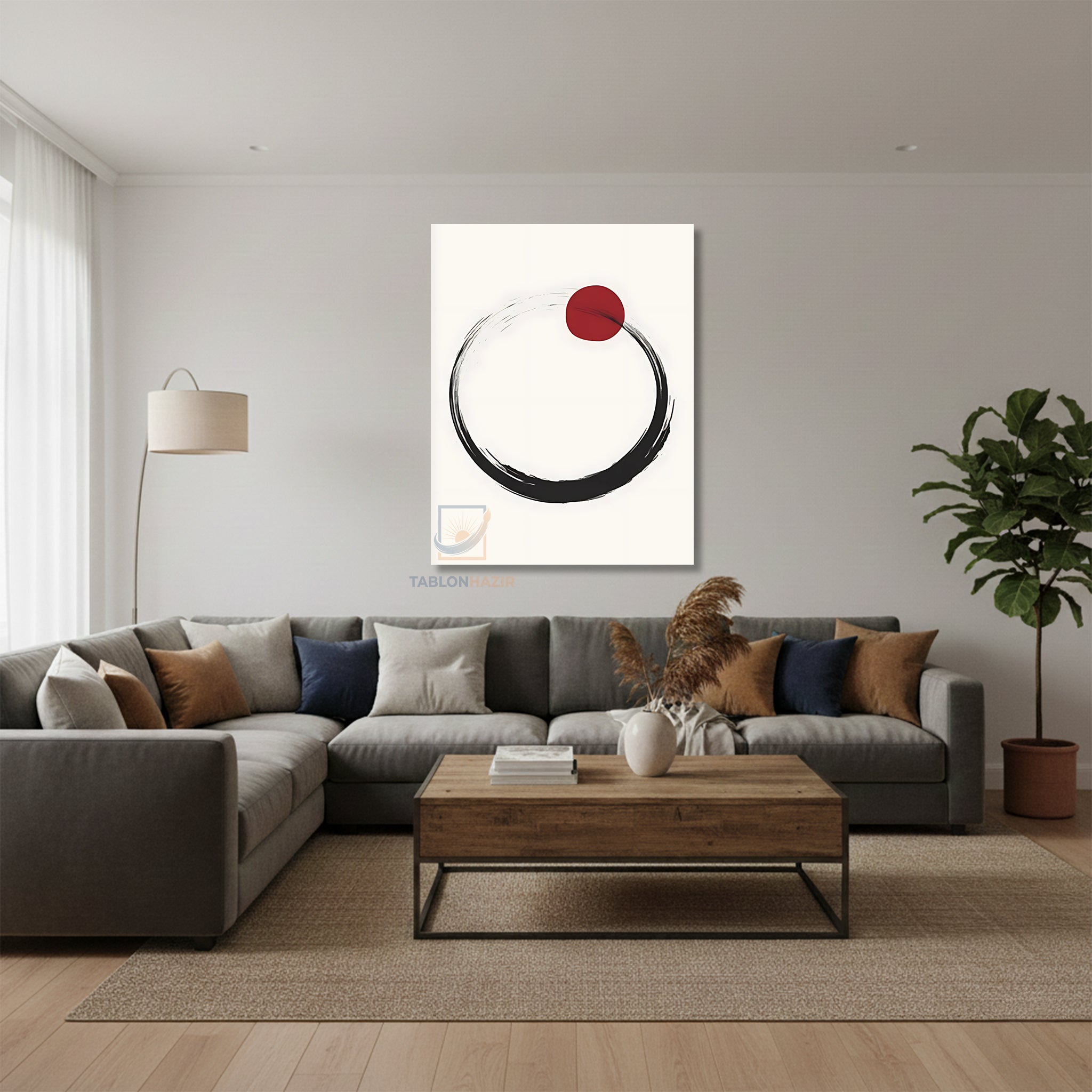 Dikey Kanvas Tablo Salon Duvar Tablosu Soyut 0037 3 Yeni Ev Hediyesi Ofis Tablosu