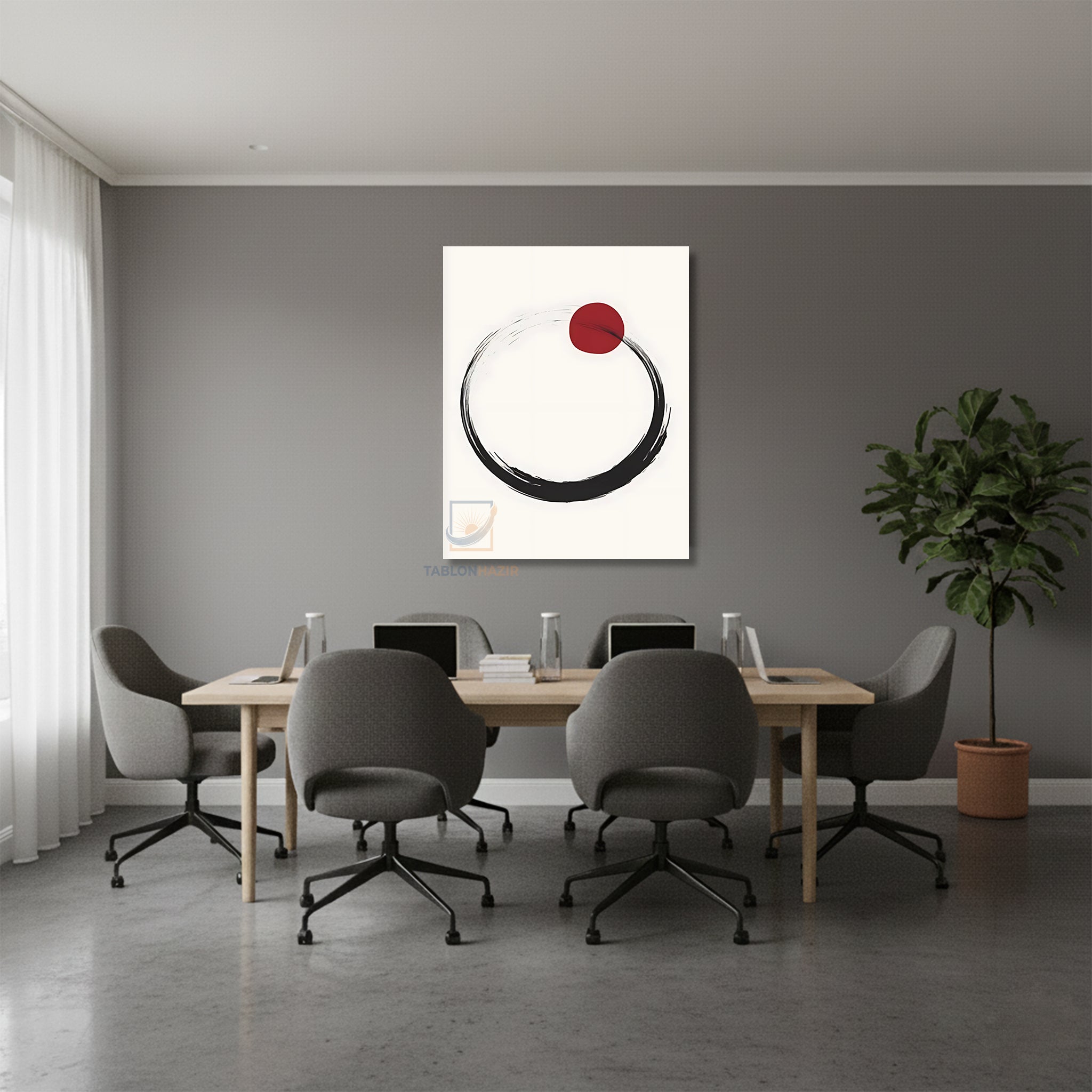 Dikey Kanvas Tablo Salon Duvar Tablosu Soyut 0037 3 Yeni Ev Hediyesi Ofis Tablosu