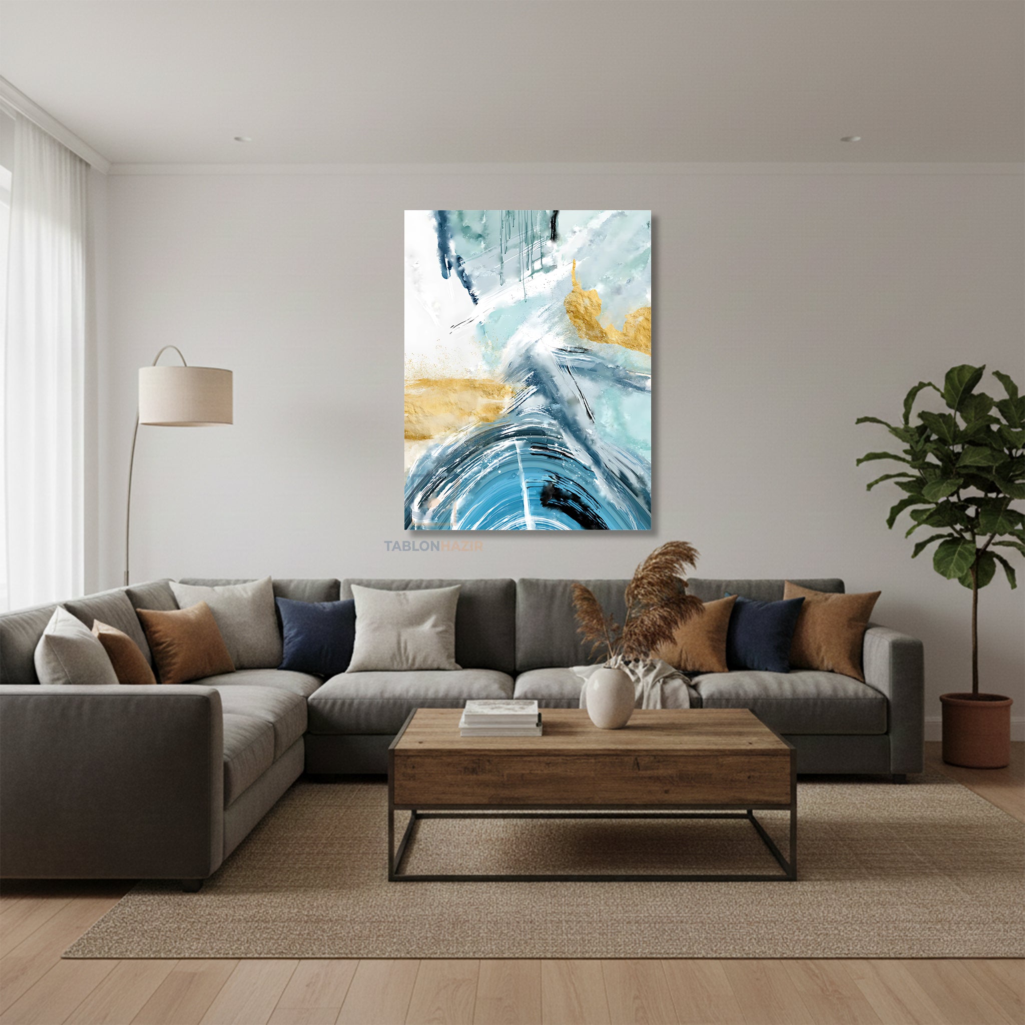 Dikey Kanvas Tablo Salon Duvar Tablosu Soyut 0038 1 Yeni Ev Hediyesi Ofis Tablosu