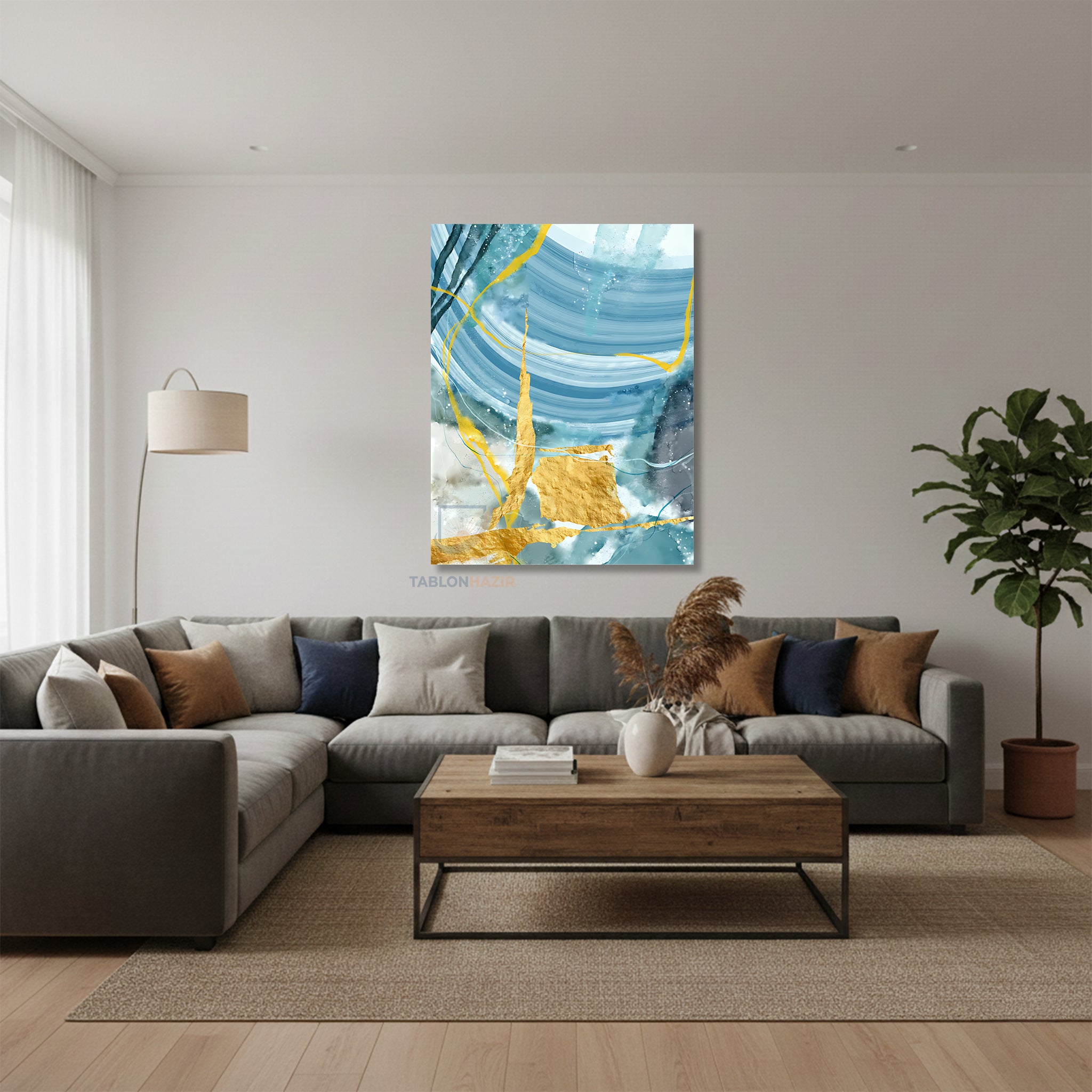 Dikey Kanvas Tablo Salon Duvar Tablosu Soyut 0038 2 Yeni Ev Hediyesi Ofis Tablosu