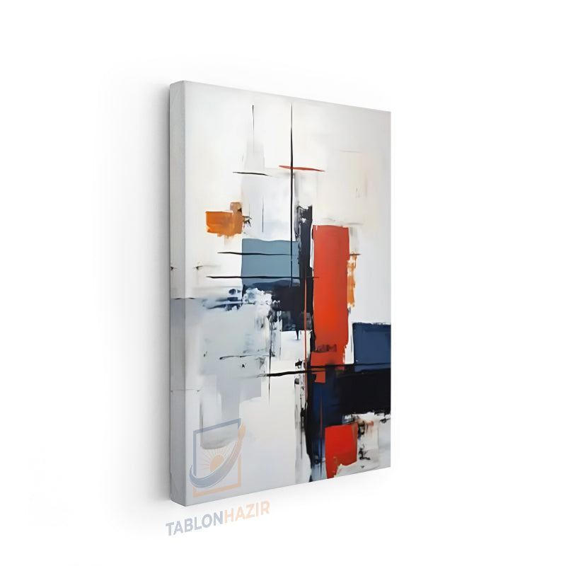 Dikey Kanvas Tablo Salon Duvar Tablosu Soyut 0042 3 Yeni Ev Hediyesi Ofis Tablosu