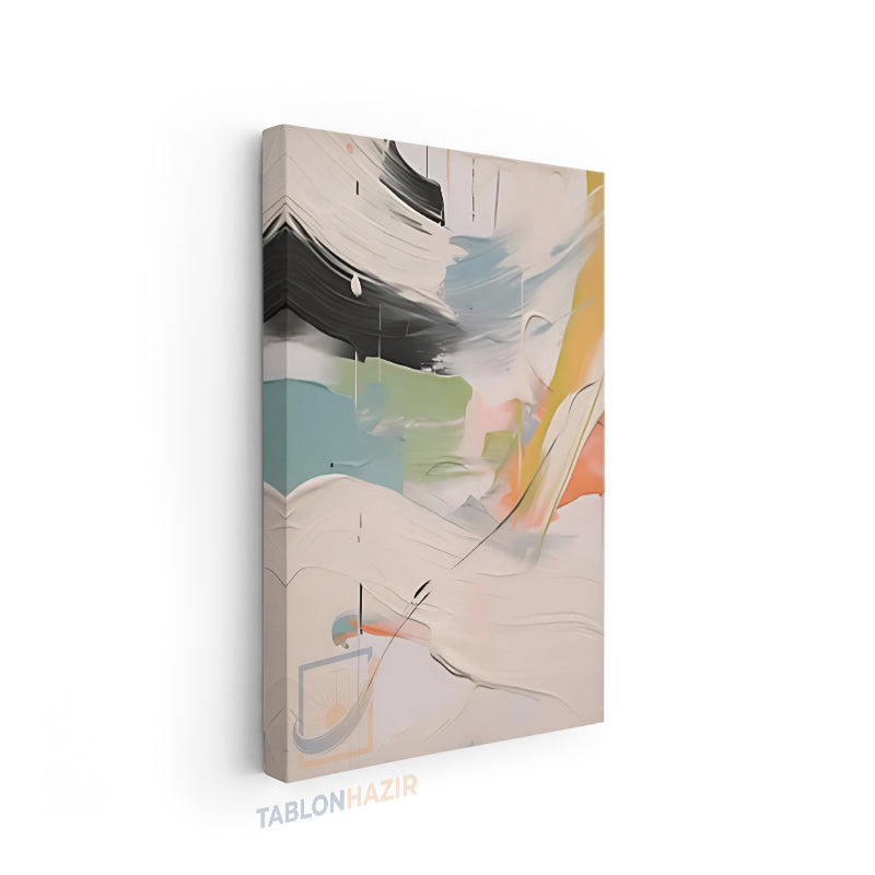 Dikey Kanvas Tablo Salon Duvar Tablosu Soyut 0043 3 Yeni Ev Hediyesi Ofis Tablosu