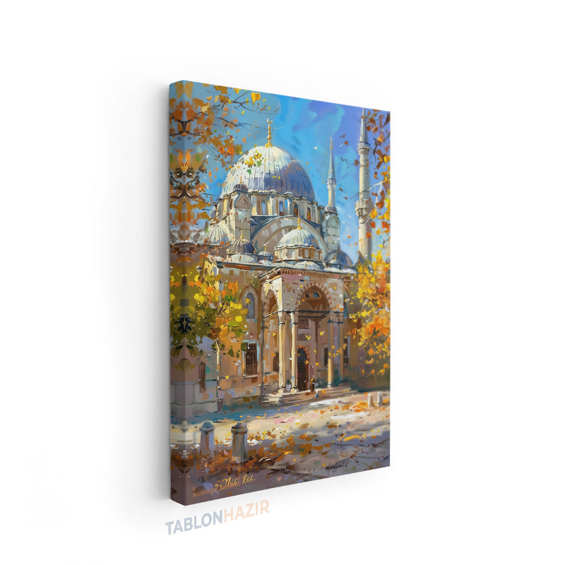 Dikey Kanvas Tablo Salon Duvar Tablosu Suleymaniye Yeni Ev Hediyesi Ofis Tablosu