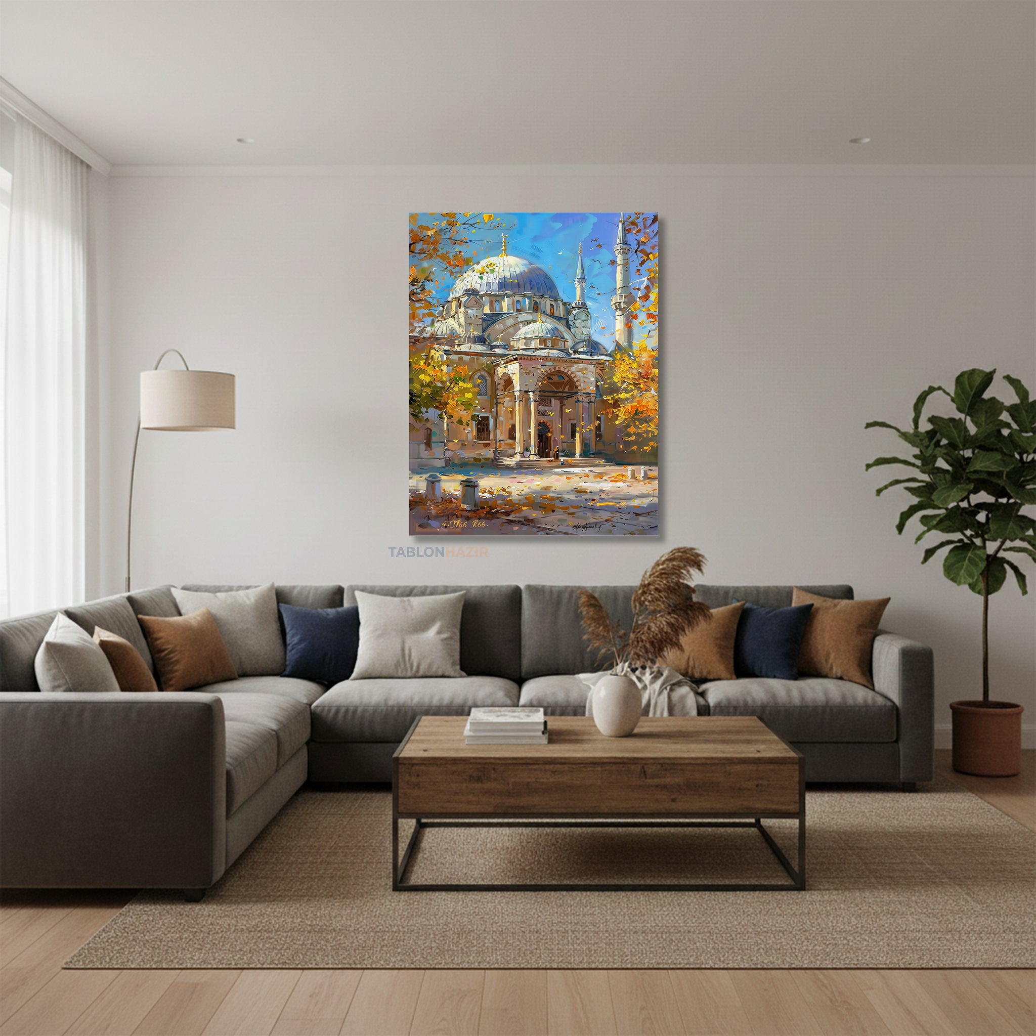 Dikey Kanvas Tablo Salon Duvar Tablosu Suleymaniye Yeni Ev Hediyesi Ofis Tablosu