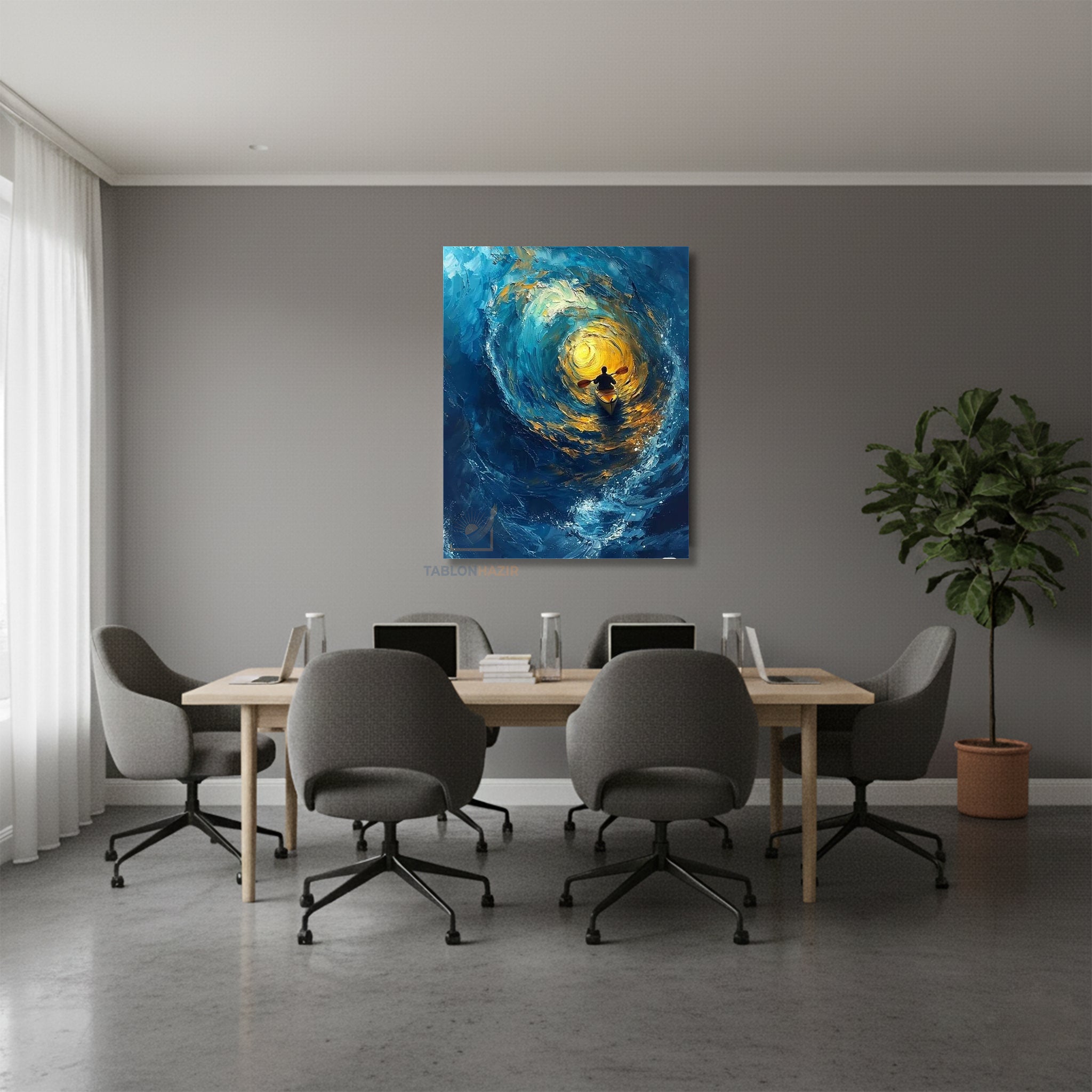 Dikey Kanvas Tablo Salon Duvar Tablosu Surf Manzara Yeni Ev Hediyesi Ofis Tablosu