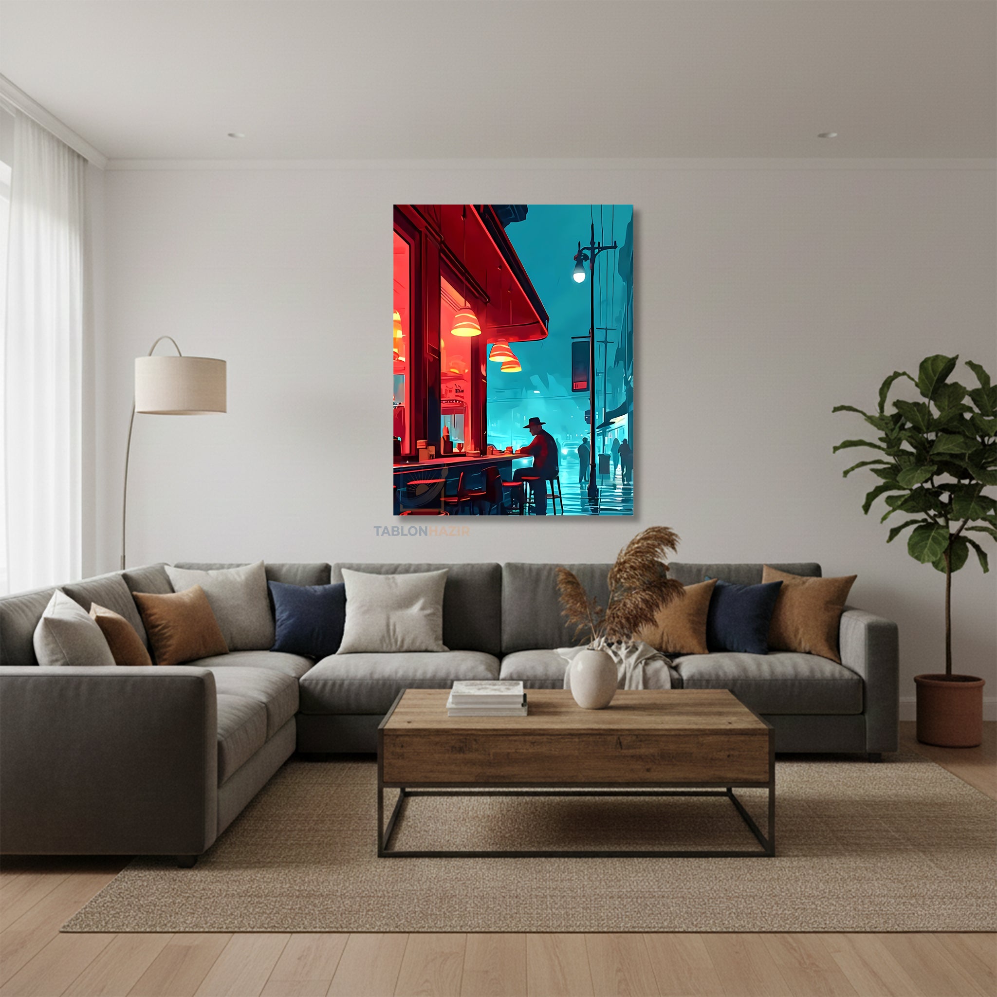 Dikey Kanvas Tablo Salon Duvar Tablosu Tekbaşına1 Yeni Ev Hediyesi Ofis Tablosu