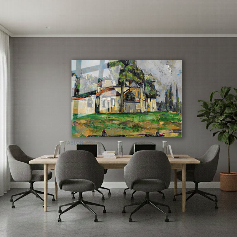 Yatay Cam Tablo Salon Duvar Tablosu Klasik Manzara 45 Yeni Ev Hediyesi Ofis Tablosu