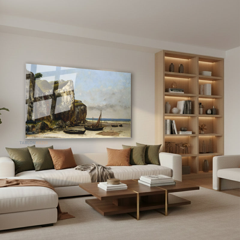 Yatay Cam Tablo Salon Duvar Tablosu Klasik Manzara 46 Yeni Ev Hediyesi Ofis Tablosu