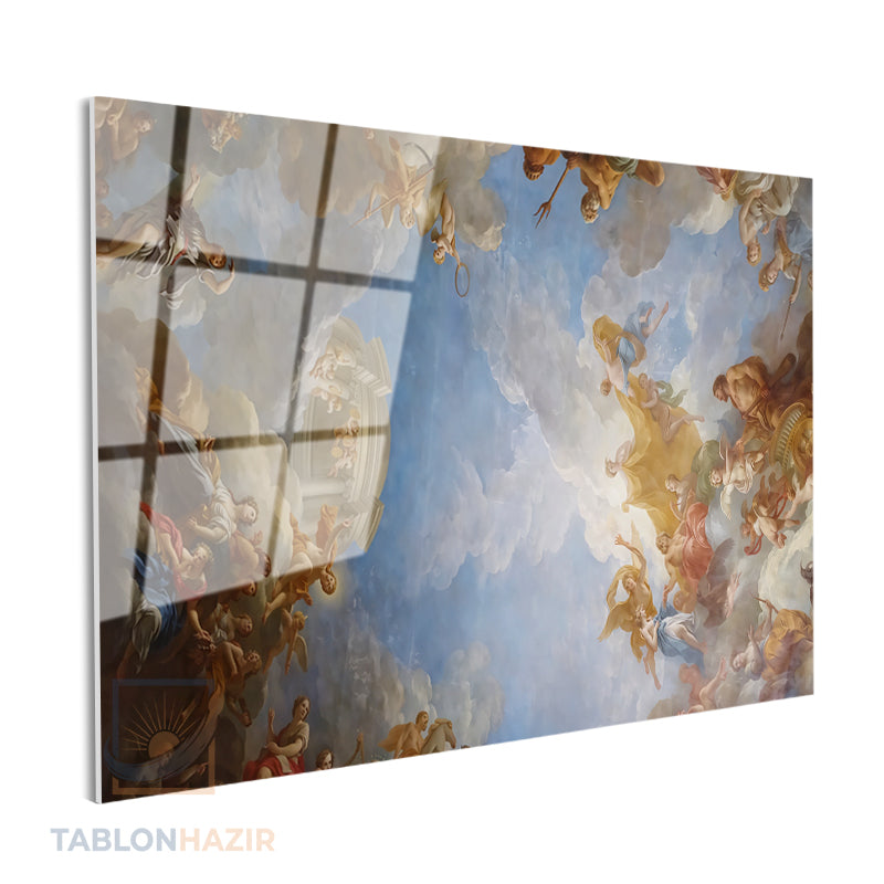 Yatay Cam Tablo Salon Duvar Tablosu Klasik Soyut Gorsel Yeni Ev Hediyesi Ofis Tablosu