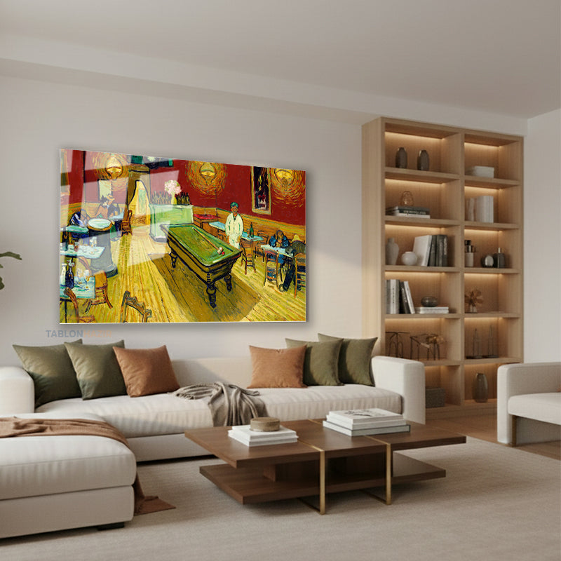 Yatay Cam Tablo Salon Duvar Tablosu Klasik Unlu Ressam Tablosu Yeni Ev Hediyesi Ofis Tablosu