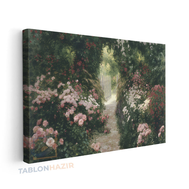 Yatay Kanvas Duvar Tablosu Renkliciceklibahce Salon Tablosu Ofis Tablosu Yeni Ev Hediyesi Dekorasyon