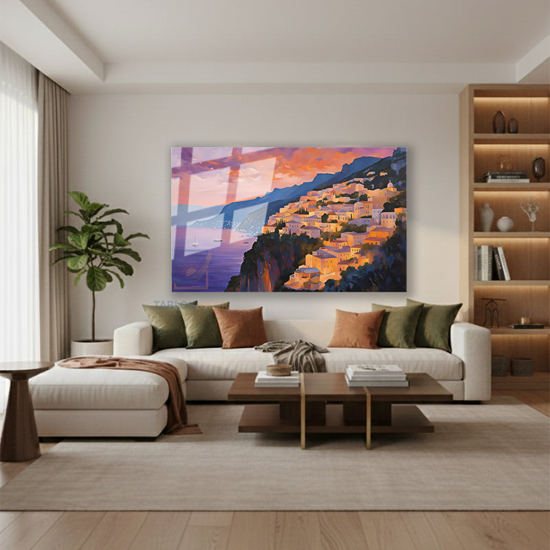 Yatay Cam Tablo Salon Duvar Tablosu Yatay Cam Avrupasehirmanzarasi2 Yeni Ev Hediyesi Ofis Tablosu