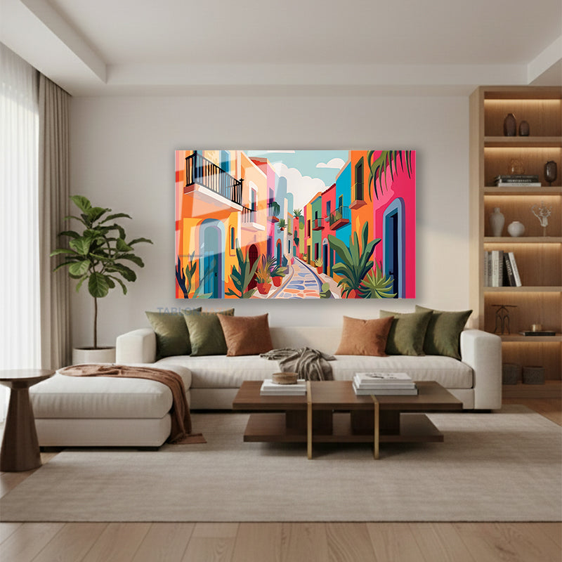 Yatay Cam Tablo Salon Duvar Tablosu Yatay Cam Bohemrenklisehir Yeni Ev Hediyesi Ofis Tablosu