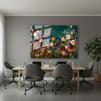 Yatay Cam Tablo Salon Duvar Tablosu Yatay Cam Cicekbahcesi44 Yeni Ev Hediyesi Ofis Tablosu