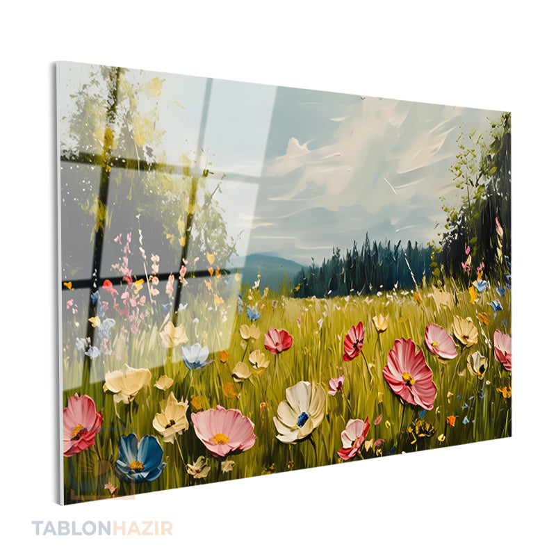 Yatay Cam Tablo Salon Duvar Tablosu Yatay Cam Cicekbahcesi66 Yeni Ev Hediyesi Ofis Tablosu