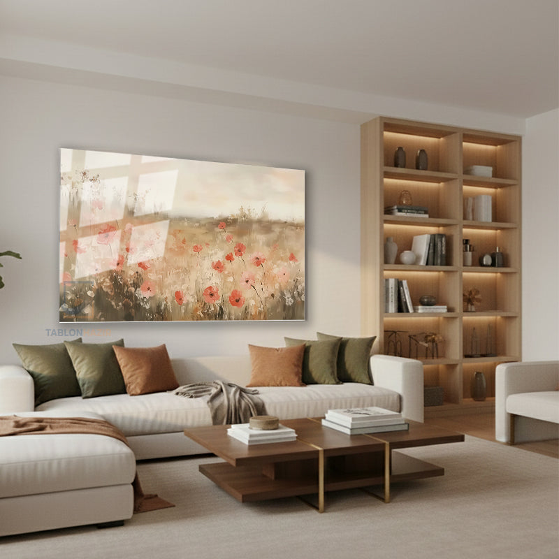 Yatay Cam Tablo Salon Duvar Tablosu Yatay Cam Cicekbahcesi77 Yeni Ev Hediyesi Ofis Tablosu