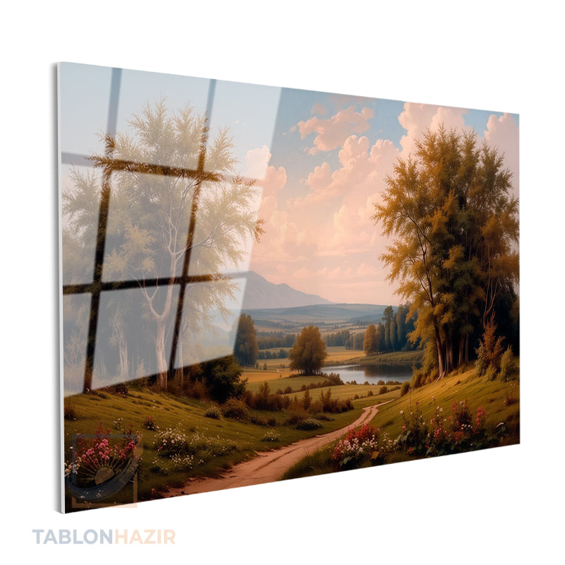 Yatay Cam Tablo Salon Duvar Tablosu Yatay Cam Dogamanzarasi10 Yeni Ev Hediyesi Ofis Tablosu