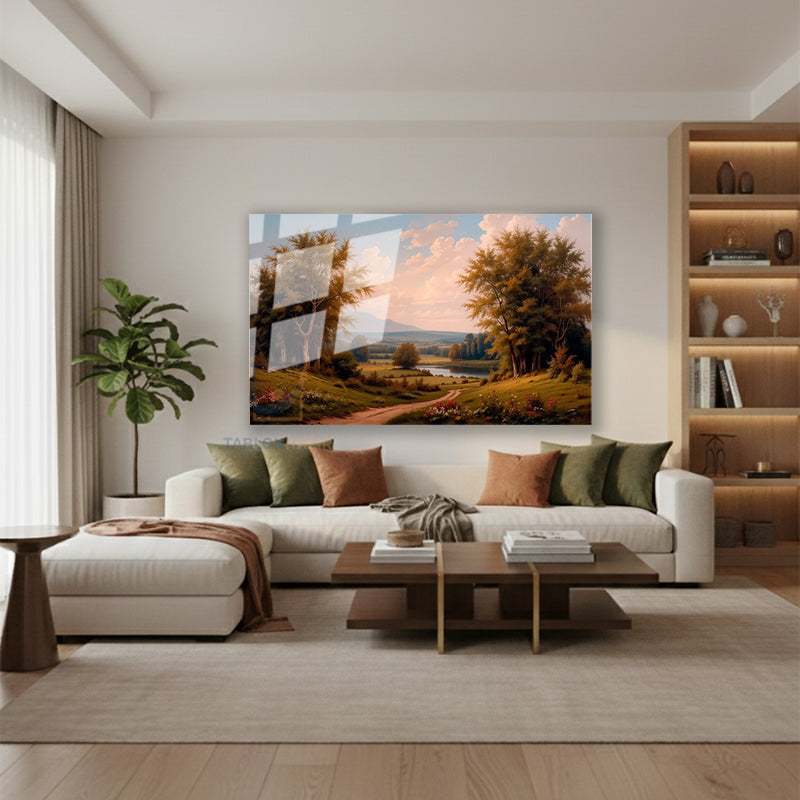 Yatay Cam Tablo Salon Duvar Tablosu Yatay Cam Dogamanzarasi10 Yeni Ev Hediyesi Ofis Tablosu