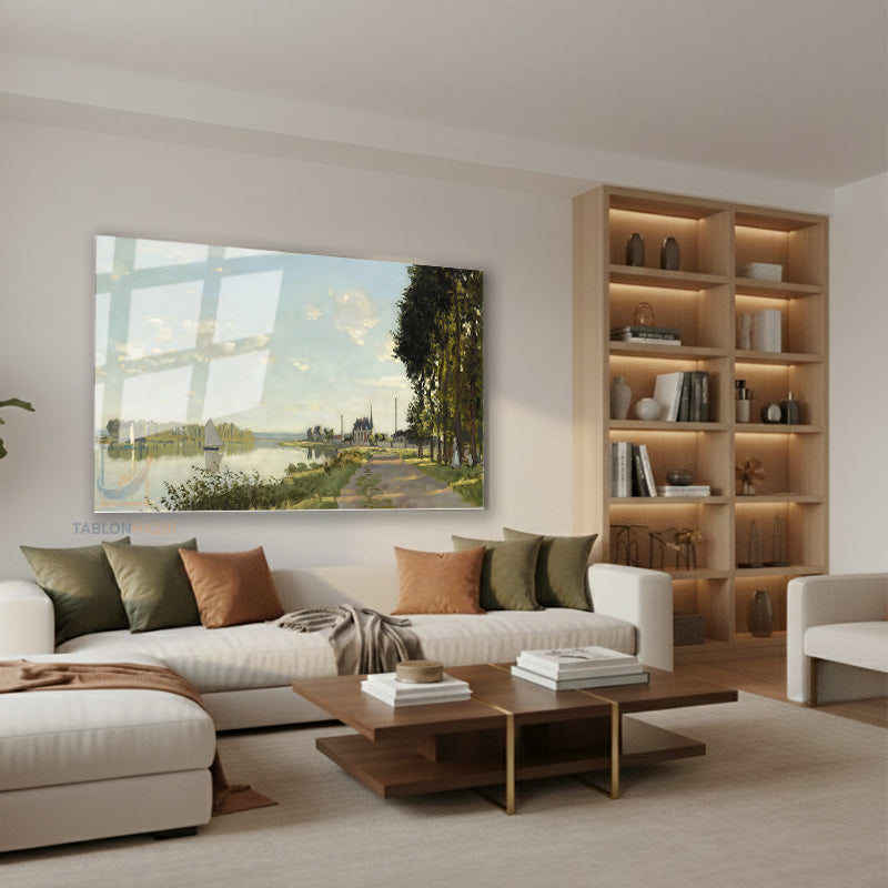 Yatay Cam Tablo Salon Duvar Tablosu Yatay Cam Dogamanzarasi14 Yeni Ev Hediyesi Ofis Tablosu