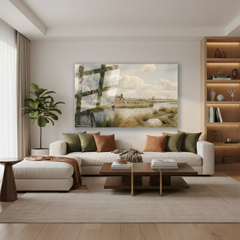 Yatay Cam Tablo Salon Duvar Tablosu Yatay Cam Dogamanzarasi15 Yeni Ev Hediyesi Ofis Tablosu