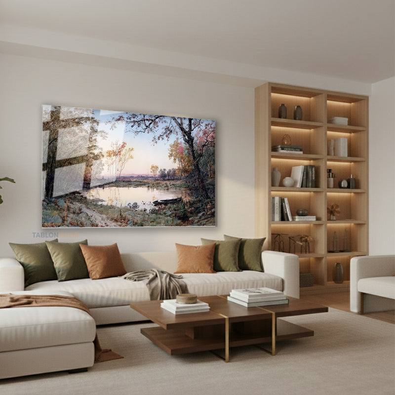 Yatay Cam Tablo Salon Duvar Tablosu Yatay Cam Dogamanzarasi2 Yeni Ev Hediyesi Ofis Tablosu