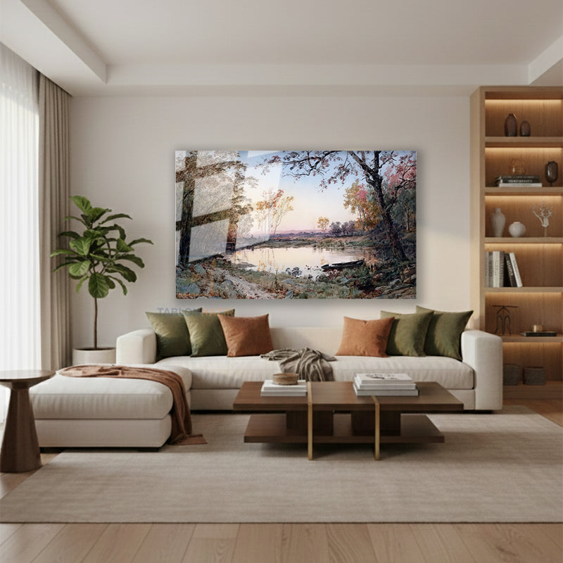 Yatay Cam Tablo Salon Duvar Tablosu Yatay Cam Dogamanzarasi2 Yeni Ev Hediyesi Ofis Tablosu