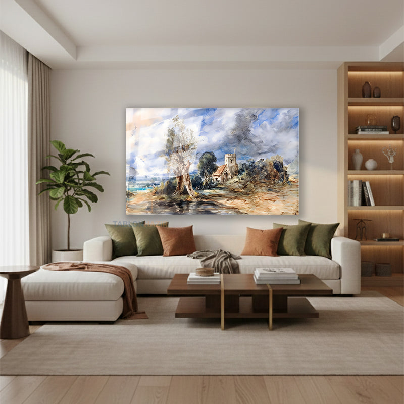 Yatay Cam Tablo Salon Duvar Tablosu Yatay Cam Dogamanzarasi3 Yeni Ev Hediyesi Ofis Tablosu