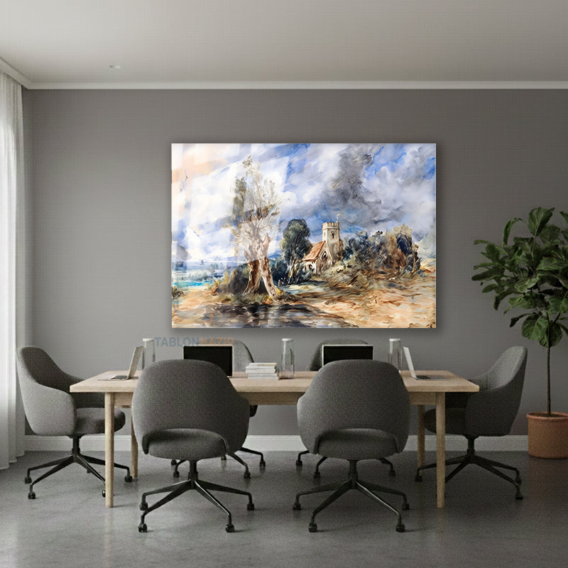 Yatay Cam Tablo Salon Duvar Tablosu Yatay Cam Dogamanzarasi3 Yeni Ev Hediyesi Ofis Tablosu