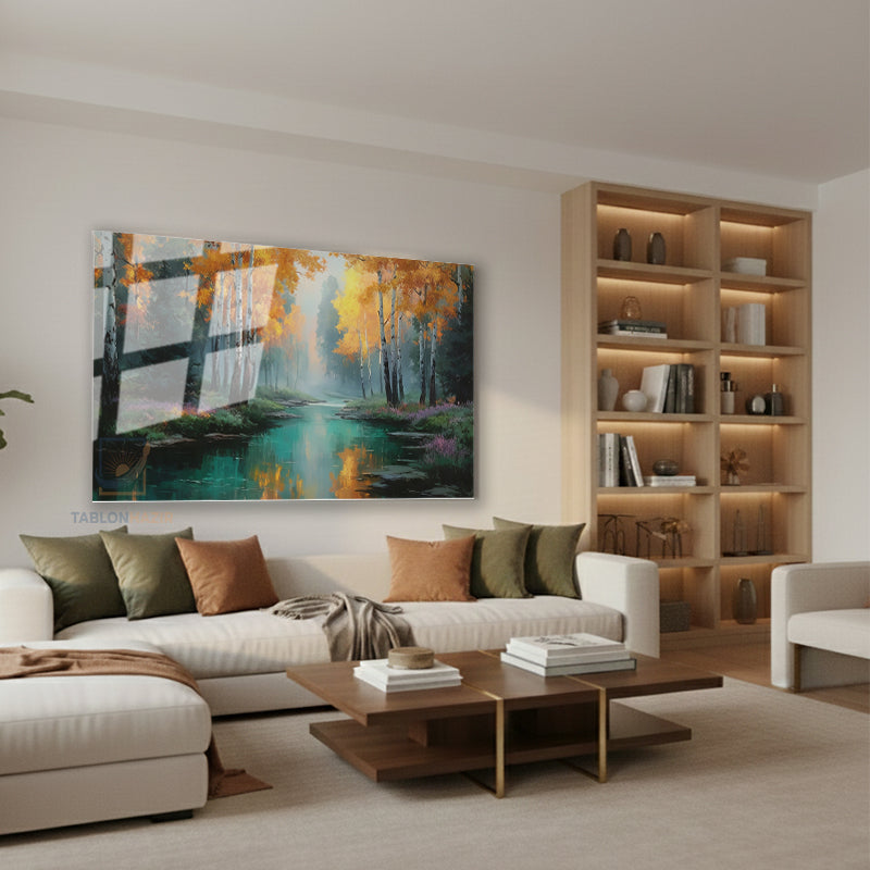 Yatay Cam Tablo Salon Duvar Tablosu Yatay Cam Dogamanzarasi4 Yeni Ev Hediyesi Ofis Tablosu