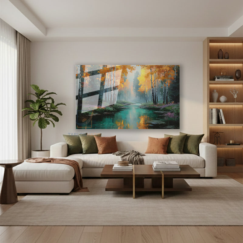 Yatay Cam Tablo Salon Duvar Tablosu Yatay Cam Dogamanzarasi4 Yeni Ev Hediyesi Ofis Tablosu