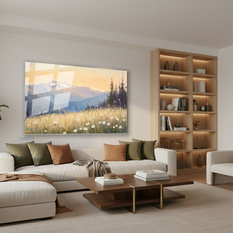 Yatay Cam Tablo Salon Duvar Tablosu Yatay Cam Dogamanzarasi5 Yeni Ev Hediyesi Ofis Tablosu
