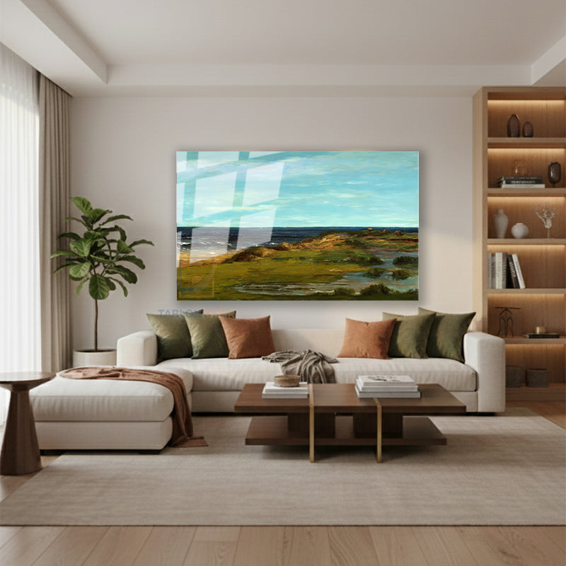 Yatay Cam Tablo Salon Duvar Tablosu Yatay Cam Dogamanzarasi6 Yeni Ev Hediyesi Ofis Tablosu