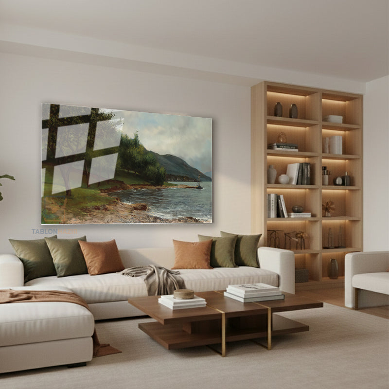 Yatay Cam Tablo Salon Duvar Tablosu Yatay Cam Dogamanzarasi7 Yeni Ev Hediyesi Ofis Tablosu