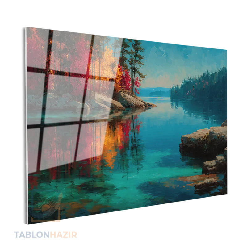 Yatay Cam Tablo Salon Duvar Tablosu Yatay Cam Dogamanzarasi8 Yeni Ev Hediyesi Ofis Tablosu