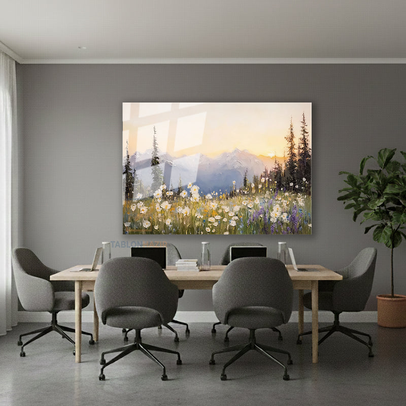 Yatay Cam Tablo Salon Duvar Tablosu Yatay Cam Dogamanzarasi9 Yeni Ev Hediyesi Ofis Tablosu