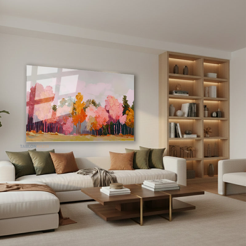 Yatay Cam Tablo Salon Duvar Tablosu Yatay Cam Doganinrenkleri2 Yeni Ev Hediyesi Ofis Tablosu