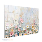 Yatay Cam Tablo Salon Duvar Tablosu Yatay Cam Fırcadarbelericicekler4 Yeni Ev Hediyesi Ofis Tablosu