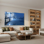 Yatay Cam Tablo Salon Duvar Tablosu Yatay Cam Gecedogamanzarasi Yeni Ev Hediyesi Ofis Tablosu