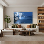 Yatay Cam Tablo Salon Duvar Tablosu Yatay Cam Gecedogamanzarasi Yeni Ev Hediyesi Ofis Tablosu