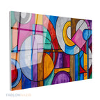 Yatay Cam Tablo Salon Duvar Tablosu Yatay Cam Geometriksekiller4 Yeni Ev Hediyesi Ofis Tablosu