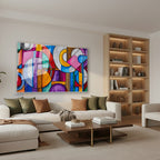 Yatay Cam Tablo Salon Duvar Tablosu Yatay Cam Geometriksekiller4 Yeni Ev Hediyesi Ofis Tablosu