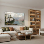 Yatay Cam Tablo Salon Duvar Tablosu Yatay Cam Golmanzarasi2 Yeni Ev Hediyesi Ofis Tablosu